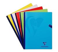Mimesys cahier brochure cousue 24x32cm 192 pages petits carreaux couverture polypropylène Couleur aléatoire - Assortis