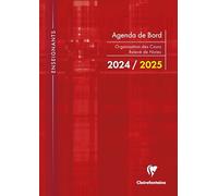 Clairefontaine Agenda de bord millésimé enseignant 6 colonnes (48 cases/sem.) A4 112 p. Assortis