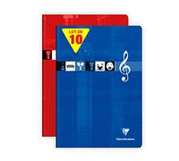Clairefontaine 3117C - Lot 10 Cahiers Musique et Chants A4 48p GC + Portées