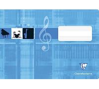 Clairefontaine 31514C - Cahier Musique A5 Paysage 16p Portées 90g Turquoise