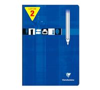 Clairefontaine 3160AMZC Lot 2 Cahiers Dessin Bleu A4 32p Unies Blanches
