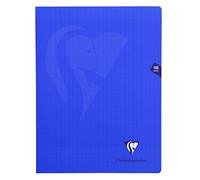 Clairefontaine 322311C Un Lot de 10 Cahiers Agrafés Mimesys Bleus marines - 24x32 cm - 48 Pages Grands Carreaux - Papier Blanc 90 g - Couverture Polypro