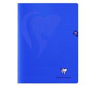 Clairefontaine 322362C Un Lot de 10 Cahiers Agrafés Mimesys Bleus marines - 24x32 cm - 96 Pages Petits Carreaux - Papier Blanc 90 g - Couverture Polypro