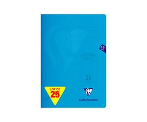 Clairefontaine 323225C Paquet 25 cahier S'coolbook A4 32p Bleu