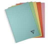 Cahier reliure intégrale Linicolor ESSENCE A4 180 pages grands carreaux couverture plastique polypropyène rainuré - Assortis