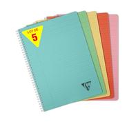 Clairefontaine 327146Cpack Lot 5 Cahiers Linicolor A4 180p Lignées + Marge