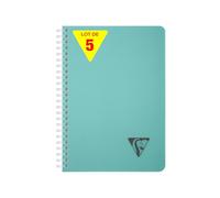 Clairefontaine 327500Cpack Lot 5 Carnets A5 180p Petits Carreaux Bleu