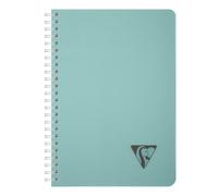 Carnet reliure intégrale Linicolor ESSENCE A5 180 pages petits carreaux couverture plastique polypropyène rainuré - Bleu lagon