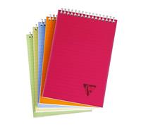 Clairefontaine 328636C Collection Linicolor Fresh Un Bloc à Spirale - A4 21x29,7 cm - 160 Pages Détachables Lignées - Papier Blanc 90 g - Couverture Polypro Transparent - Couleur Aléatoire