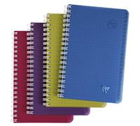 Clairefontaine 329235C Collection Linicolor Intensive Lot de 10 Répertoires à Spirale - 11x17 cm - 100 Pages Petits Carreaux - Papier Blanc 90 g - Couverture Polypro - Couleurs Aléatoires Intensive