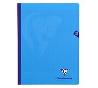 Clairefontaine Cahier brochure cousu Mimesys 24x32 cm 192 pages grands carreaux Papier 90 g Bleu