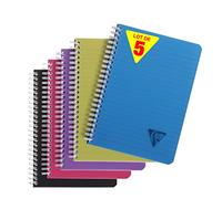 Clairefontaine 329546C Lot 5 Carnets Linicolor A5 180p Lignées Polypro