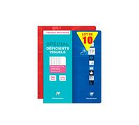 Clairefontaine 33276C - Lot 10 Cahiers TP 24x32cm 64p GC Noirs + Unies 125g