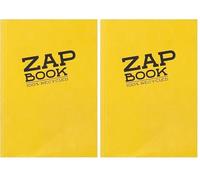 Clairefontaine 3356C Carnet Encollé Zap Book - 160 Feuilles Papier Croquis 100% Recy 6 10,5x14,8 cm 80g - Couleur de Couverture Aléatoire (4 coloris vifs possible) (Lot de 2)