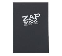 Clairefontaine 3364C Carnet Encollé Zap Book - 160 Feuilles Papier Croquis 100% Recy 5 14,8x21 cm 80g - Couverture Noire