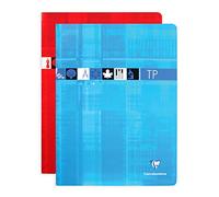 Clairefontaine Cahier Travaux Pratiques 24×32 cm 64 pages grands carreaux + uni - couleurs assorties