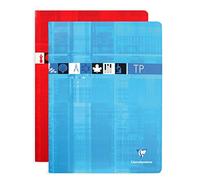 Cahier Travaux Pratiques piqué 24x32cm 64 pages petits carreaux + uni Couleur aléatoire - Assortis