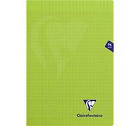 Clairefontaine Cahier piqué Mimesys A4 21 x 29,7 cm grands carreaux 96 pages vert