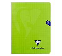 Cahier piqué Clairefontaine Mimesys - 17 x 22 cm - grands carreaux - 96 pages - vert