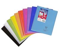 Cahier reliure intégrale enveloppante Koverbook 17x22cm 160 pages grands carreaux couverture polypropylène transparent - Assortis