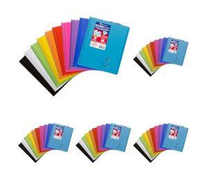 Clairefontaine 356601C - Cahier Spirale Koverbook 17x22cm 160p PC Polypro (Lot de 5)