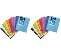 Clairefontaine 361201C Un Carnet à Spirale Koverbook Dessin/Croquis - A5 14,8x21 cm - 100 Pages - Papier Dessin Extra Blanc 125 g - Couverture Polypro Couleur Aléatoire (Lot de 2)