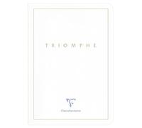 Clairefontaine 36126C Collection Triomphe GOLD Un Carnet Cousu Blanc - A5 14,8x21 cm - 96 Pages Lignées - Papier Blanc 90 g - Couverture Carte avec Marquage Or