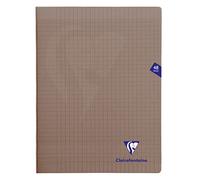 Clairefontaine 363311C Un Cahier Agrafé Mimesys Gris - 24x32 cm - 48 Pages Grands Carreaux - Papier Blanc 90 g - Couverture Polypro
