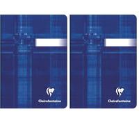 Clairefontaine 3642C - Carnet Agrafé A6 96p Petits Carreaux 90g Pelliculé (Lot de 2)