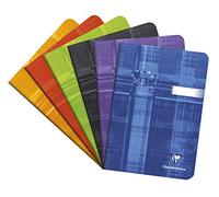 Clairefontaine 3652C Un Cahier Agrafé - A5 14,8x21 cm - 48 Pages Petits Carreaux - Papier Blanc 90 g - Couverture Carte Pelliculée Couleur Aléatoire