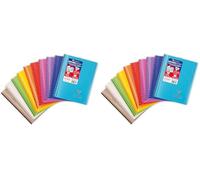 Clairefontaine 366701C Un Carnet à Spirale Koverbook - A5 14,8x21 cm - 160 Pages Lignées - Papier Blanc 90 g - Couverture Enveloppante Polypro - Couleur Aléatoire (Lot de 2)