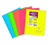 Clairefontaine 366723C Un Carnet à Spirale Koverbook Neon - A5 14,8x21 cm - 160 Pages Lignées - Papier Blanc 90 g - Couverture Polypro Opaque - Couleur Aléatoire