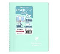 Clairefontaine 366773C Un Cahier à Spirale Koverbook Blush Menthe à l'eau - A5 14,8x21 cm - 160 Pages Lignées - Papier Blanc 90 g - Couverture Polypro Enveloppante
