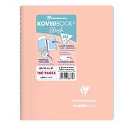 Clairefontaine 366779C Un Cahier à Spirale Koverbook Blush Corail - A5 14,8x21 cm - 160 Pages Lignées - Papier Blanc 90 g - Couverture Polypro Enveloppante