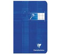 Clairefontaine 3696C Lot de 10 Carnets Agrafés Déficients Visuels - 11x17 cm - 96 Pages Grands Carreaux Noirs Agrandis - Papier Blanc 90 g - Couverture Carte Pelliculée - Couleurs Aléatoires