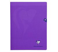 Clairefontaine 373311C Un Cahier Agrafé Mimesys Violet - 24x32 cm - 48 Pages Grands Carreaux - Papier Blanc 90 g - Couverture Polypro