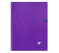 Cahier piqué Mimesys 24x32cm 96 pages petits carreaux couverture polypropylène - Violet