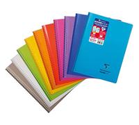Clairefontaine 376601C Un Cahier à Spirale Koverbook - A4 21x29,7 cm - 160 Pages Petits Carreaux avec Marge - Papier Blanc 90 g - Couverture Polypro Couleur Aléatoire