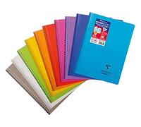 Clairefontaine 376801C Un Cahier à Spirale Koverbook - A4 21x29,7 cm - 160 Pages Lignées avec Marge - Papier Blanc 90 g - Couverture Polypro Couleur Aléatoire