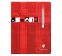 Clairefontaine – Cahier de dessin piqué 17x22 cm 32 pages quadrillé 10x10 Rouge