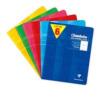 Clairefontaine 3795AMZC - Lot 6 Cahiers Écriture 17x22cm 32p GC 4mm 16/16