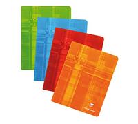 Cahier piqué Clairefontaine Metric 16,5 x 21cm assorti - grands carreaux - 96 pages