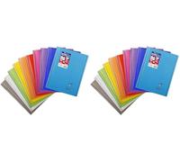 Clairefontaine 386401C Un Cahier à Spirale Koverbook - 24x32 cm - 160 Pages Grands Carreaux - Papier Blanc 90 g - Couverture Polypro Couleur Aléatoire (Lot de 2)