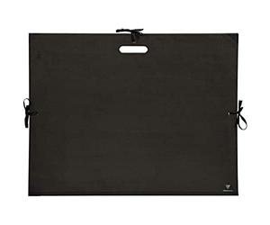 Clairefontaine 38929C - Un carton à dessin fermeture 3 cordons avec poignée 59x72 cm, Noir