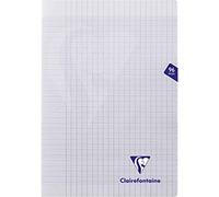 Cahier piqué Clairefontaine Mimesys - A4 21 x 29,7 cm - grands carreaux - 96 pages- incolore