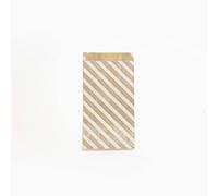 Sach. x50 poch. Kraft PF rayure blanche - Kraft