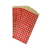 Sach.x50 poch. Kraft, MF pois fond rouge - Rouge