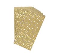 Clairefontaine Pochettes kraft Cœurs – Sachet de 50 – 16x30+5 cm – Or