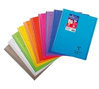 Clairefontaine 396001C Un Cahier à Spirale Koverbook - A4+ 22,5x29,7 cm - 160 Pages Détachables Petits Carreaux - Papier Blanc 90 g - Couverture Polypro Couleur Aléatoire
