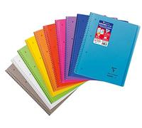 Cahier reliure intégrale enveloppante Koverbook A4+ 160 pages ligné sans marge détachables perforé 4 trous couverture polypropylène transparent - Assortis